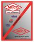 MITCO 12.7mm REDUCED SHANKS 1 MITCO MORSE TAPER SHANKS (NO 1 & 2) MITCO SINGLE ENDED STUBS 2 MITCO DOUBLE ENDED STUBS 2 MASONRY SDS DRILLS 4