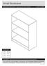 Small Bookcase. Assembly Instructions - Please keep for future reference. 011 xx 2585