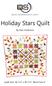 Holiday Stars Quilt. By Alex Anderson. Quilt Size: 46 1/2 x 46 1/2 ; Block Size 6