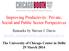 Improving Productivity: Private, Social and Public Sector Perspectives