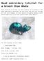 Bead embroidery tutorial for a brooch Blue Whale