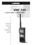 VHF 725. submersible marine radio. owner s manual and reference guide