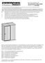 INSTRUCTIONS FOR: GALVANIZED STEEL SHED MODEL No: GSS1508