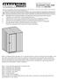 INSTRUCTIONS FOR: GALVANIZED STEEL SHED MODEL No: GSS1515