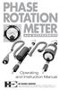 PHASE ROTATION METER. Operating and Instruction Manual. a n d A C C E S S O R I E S