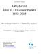 AR/add/101 John V. O Connor Papers