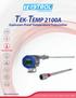 TEK-TEMP 2100A. Explosion-Proof Temperature Transmitter.   TEMPERATURE. Technology Solutions