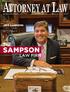 KENTUCKY EDITION VOL.4 NO M A G A Z I N E JEFF SAMPSON: CIVIL TRIAL ATTORNEY THE SAMPSON LAW FIRM