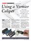 Using a Vernier Caliper