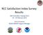 RCC Satisfaction Index Survey Results