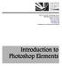 Introduction to Photoshop Elements