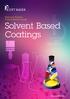 Resin and Polymer Product Selection Guide Solvent Based Coatings