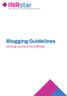 Blogging Guidelines. writing content for INRstar