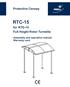 Protective Canopy RTC-15. for RTD-15 Full Height Rotor Turnstile. Assembly and operation manual Warranty card
