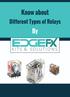 Know about. Different Types of Relays