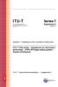 SERIES T: TERMINALS FOR TELEMATIC SERVICES. ITU-T T.83x-series Supplement on information technology JPEG XR image coding system System architecture