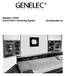 Genelec 1034B Control Room Monitoring System. Operating Manual