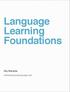 Language Learning Foundations