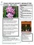TRIAD ORCHID SOCIETY NEWSLETTER November, 2009 edition Table of contents