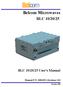 Belcom Microwaves BLC 10/20/25. BLC 10/20/25 User's Manual. Manual P/N: MB1052, Revision 1.01