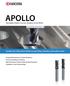 APOLLO. Variable Helix Corner Radius End Mills. Excellent for Alloy Steel, Nickel Inconel Alloys, Stainless and Carbon Steel