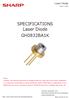 SPECIFICATIONS. Laser Diode GH0832BA1K