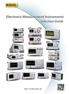 Electronic Measurement Instruments. Selection Guide