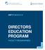 DIRECTORS EDUCATION PROGRAM