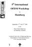 5 International OFDM-Workshop. Hamburg. September 12 th and 13 th 2000 at the Hotel Hafen Hamburg in Hamburg, Germany