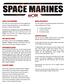 MODEL AVAILABILITY CODEX: SPACE MARINES