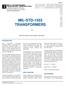 MIL-STD-1553 TRANSFORMERS