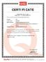 CERTIFICATE. Issued Date: Oct. 31, 2011 Report No.: R-ITUSP01V01