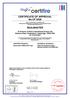 CERTIFICATE OF APPROVAL No CF 5428 SEALMASTER
