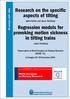 Research on the specific aspects of tilting. Regression models for provoking motion sickness in tilting trains. VTI särtryck 347A 2001