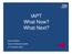 IAPT What Now? What Next? Kevin Mullins Head of Mental Health 2 nd October 2015