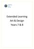 Extended Learning Art & Design Years 7 & 8