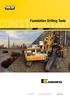 ONSTRUCTION. Foundation Drilling Tools TRENCHING ROAD REHABILITATION DRILLING
