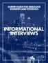 CAREER GUIDE FOR GRADUATE STUDENTS AND POSTDOCS INFORMATIONAL INTERVIEWS
