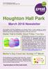 Houghton Hall Park. March 2018 Newsletter