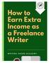 How to Earn Extra Income as a Freelance Writer