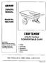 CRAFTSMAN CONVERTIBLE OWNERS. MANUAL. Model No Safety Assembly Operation Maintenance Parts