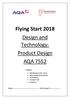 Flying Start 2018 Design and Technology: Product Design AQA 7552