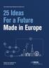 25 Ideas For a Future Made in Europe