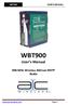 WBT900. User s Manual. 900 MHz Wireless BACnet MSTP Radio.   Page 1