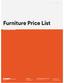 Furniture Price List