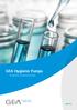 GEA Hygienic Pumps. Competence in pharma processes
