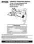 OWNER'S OPERATING MANUAL 1/2 in. (13 mm) Electric Drill Model D130VR Type II