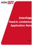 SolarEdge Feed-in Limitation Application Note