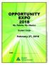 OPPORTUNITY EXPO 2018 My Future, My Choice