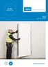 Fire rating: NFR/FD30. Una. Riser door systems. Installation instructions
